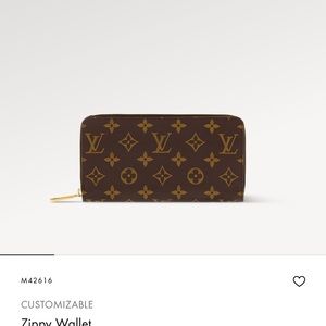 LV zippered wallet